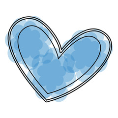 Sticker - beautiful heart drawing icon vector illustration design