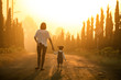 © DN6 - Hands of mother and little girl holding each other. Mother and little asian toddler girl walking together with copy