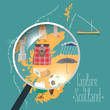 Map of Scotland vector illustration, design element