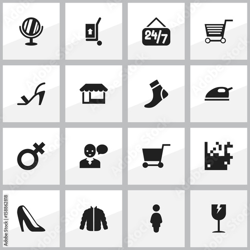 Set Of 16 Editable Trade Icons Includes Symbols Such As