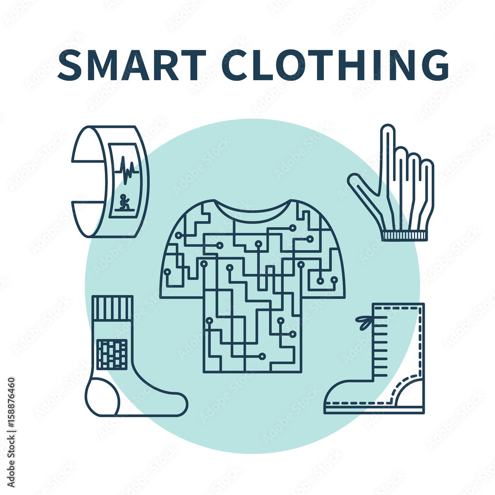 Concept design for wearable technology and smart clothing Stock Vector ...