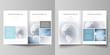 © Raevsky Lab - The minimalistic vector illustration of the editable layout of two A4 format modern covers design templates for brochure, flyer, report. Technology concept. Molecule structure, connecting background.