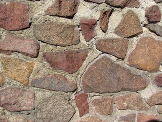 Wall of natural stone, texture, background