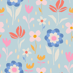 Poster - seamless floral pattern