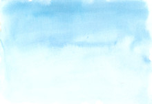 Hand Painted Blue Watercolor Background, Watercolor Wash