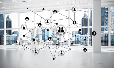 networking and wireless connection as concept for effective mode