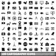© ylivdesign - 100 cartography icons set, simple style