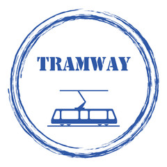 Wall Mural - Logo tramway. Tram.