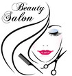 © glopphy - Face of pretty woman silhouette logo.Cosmetic beauty salon company logo