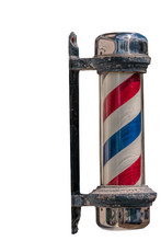 Retro Barber Pole On Transparent PNG Background