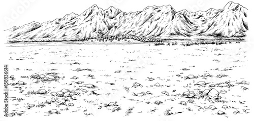 漫画風ペン画イラスト 荒野 Stock Illustration Adobe Stock 漫画風ペン画イラスト 荒野 Stock Illustration Adobe Stock