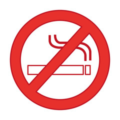 Sticker - denied cigarette signal isolated icon vector ilustration