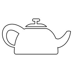 Sticker - teapot tea hot icon vector illustration graphic design