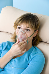 Wall Mural - model oxygenotherapy is a treatment that has the aim to bring oxygen to a person oxygenotherapy enab