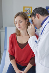 Wall Mural - Ear nose & throat, woman