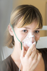 Wall Mural - model oxygen therapy is a treatment that has the aim to bring oxygen to a person oxygen therapy enab