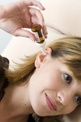 Wall Mural - model treatment against external otitis