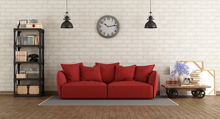 Wall Mural - Vintage living room