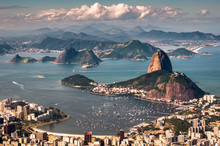 Famous View Of The Sugarloaf Mountain In Rio De Janeiro, Brazil
