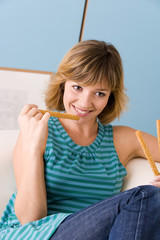 Wall Mural - model grissini of sesame grains