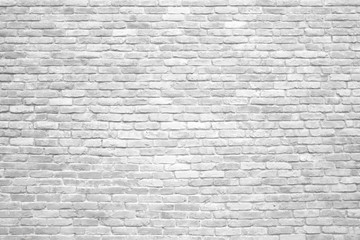 Wall Mural - white brick wall, old surface texture of stone blocks