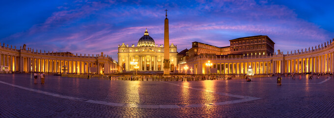 Fototapete - Vatikan Panorama in Rom, Italien