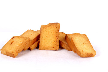 Wall Mural - crispy rusk on white