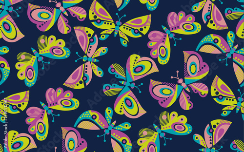 butterfly seamless vector p...
