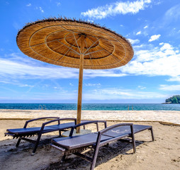 Canvas Print - beach umbrella