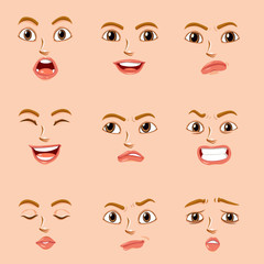 Facial expressions for female character