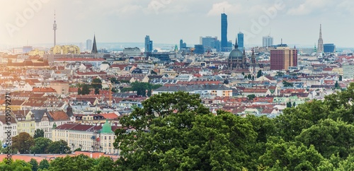 Plakat Panorama panoramę Wiednia