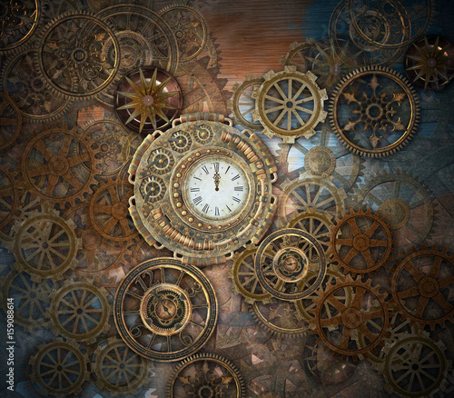 Photographie Rusty steampunk background