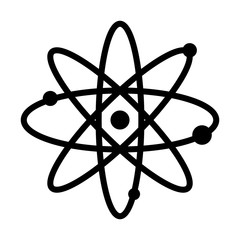 Atom science molecule icon vector illustration graphic design