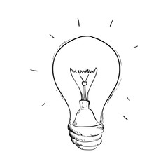 Poster - Bulb light draw icon vector illustration graphic design