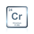 Chemical element chromium from the Periodic Table