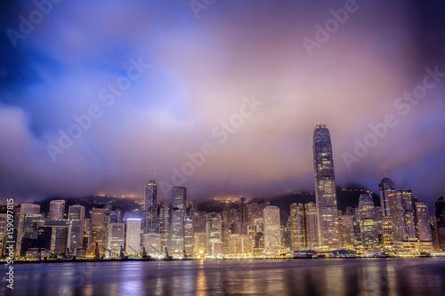 Plakat Nocny widok z Hongkongu