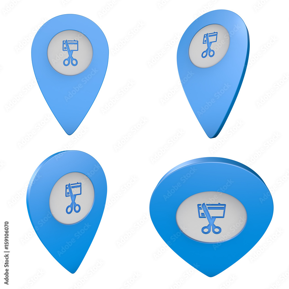 Pinezka GPS lokalizacja na mapie 3D z ikoną