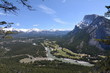 View over Canadian Rocky Mountains from hiking trail