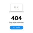 Modern vector illustration of 404 error page template for website. Page not found Error 404