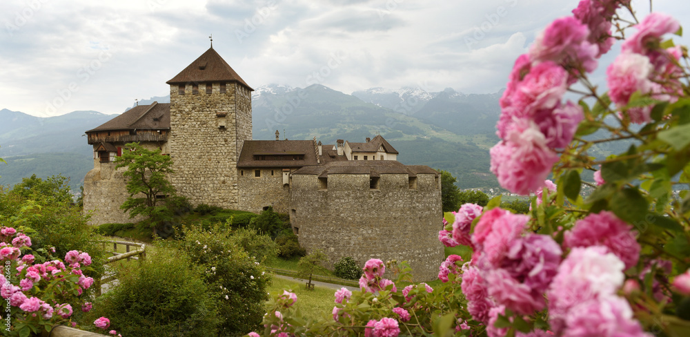 Obraz na płótnie Gutenberg Castle in Vaduz, Liechtenstein. This castle is the palace and official residence of the Prince of Liechtenstein w salonie