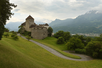 Sticker - Gutenberg Castle in Vaduz, Liechtenstein. This castle is the palace and official residence of the Prince of Liechtenstein