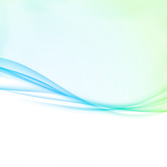 Canvas Print - Bright green to blue colorful abstract modernistic border layout. Graphic speed swoosh line design modern background