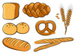 Bakery color set, vector illustration