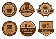 Coffee label set, cafe logo, vector illustration