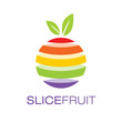 Colorful Slice Fruit Logo Poster 