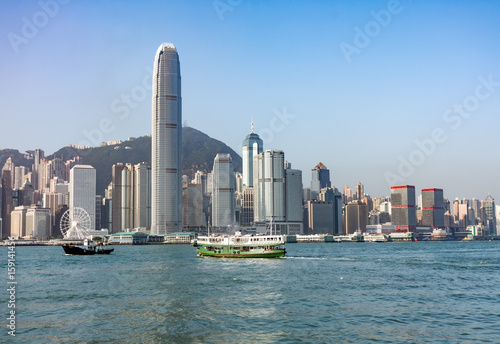 Zdjęcie XXL Gwiazdowy prom i linia horyzontu w Hong Kong