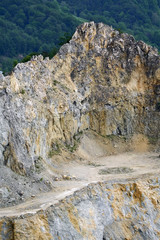 Stone quarry in the mountains