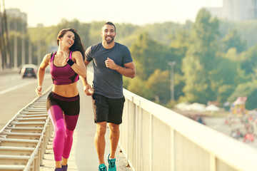 Wall Mural - Happy Couple Exercising