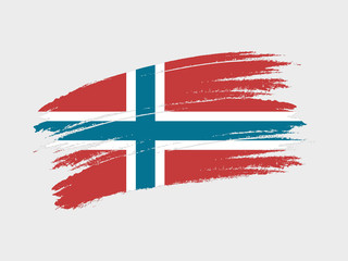 Wall Mural - Flag of Norway grunge style