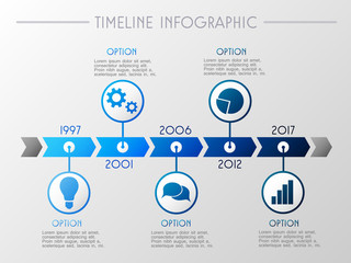 Timeline inforgraphic - company milestone concept. Vector.